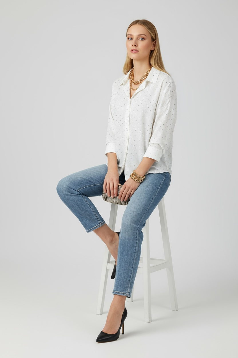 Chemise Fluide à Strass