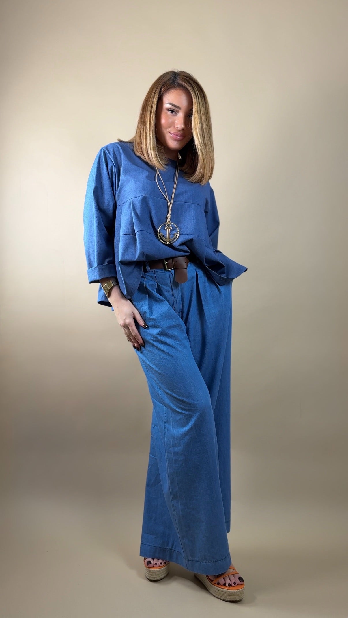 Pantalon en Jean Fluide