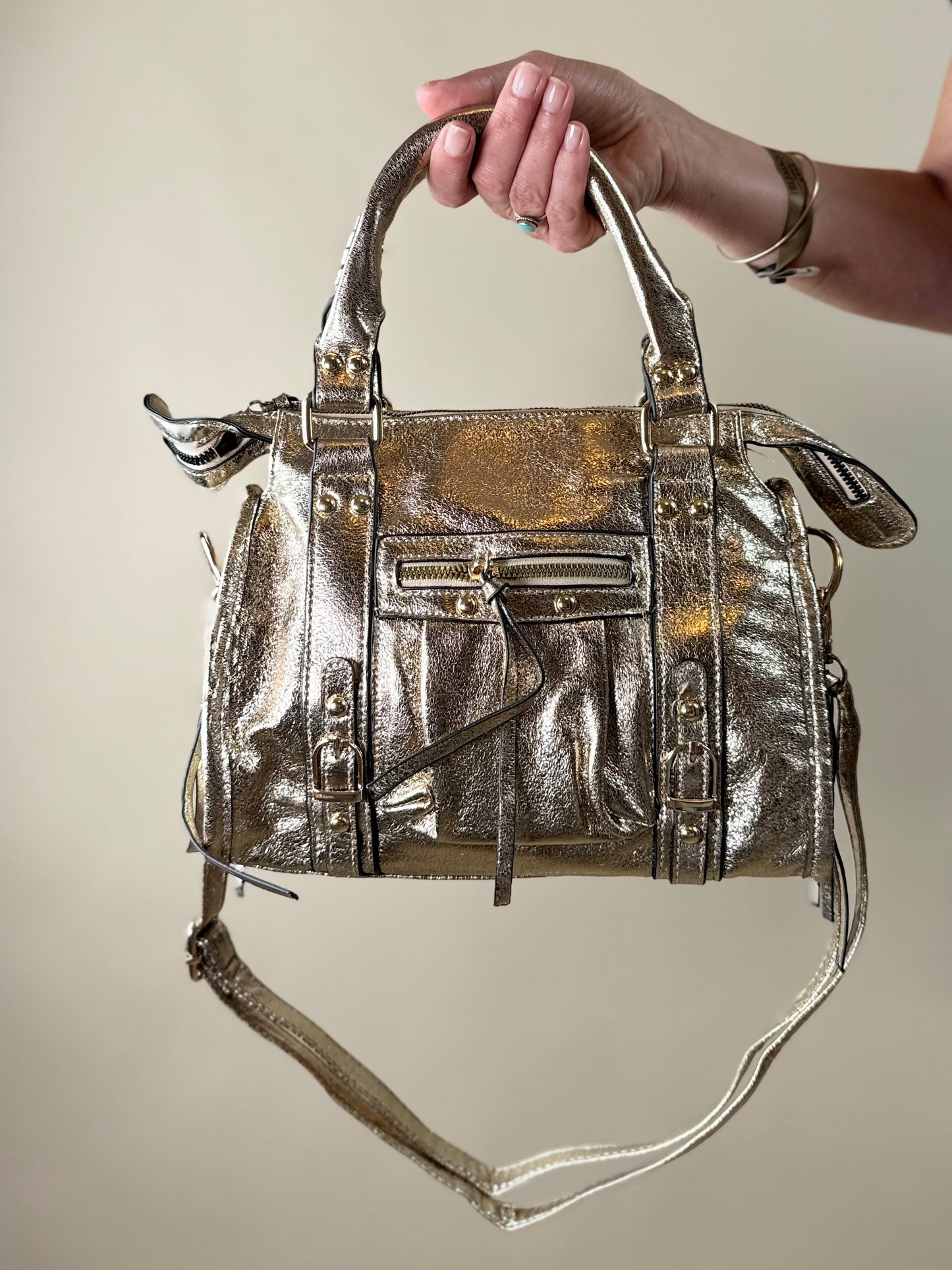 Sac à main métallisé