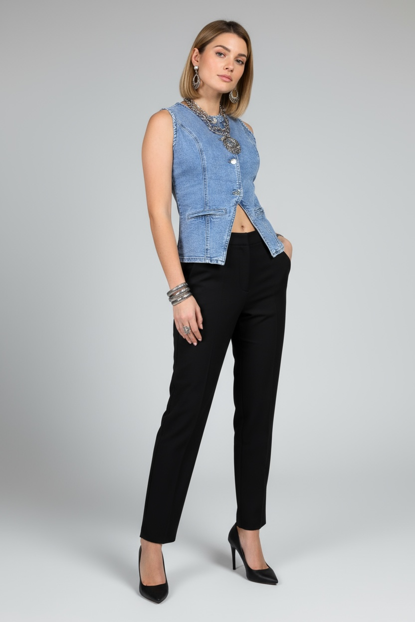 Haut Sans Manches en Jean