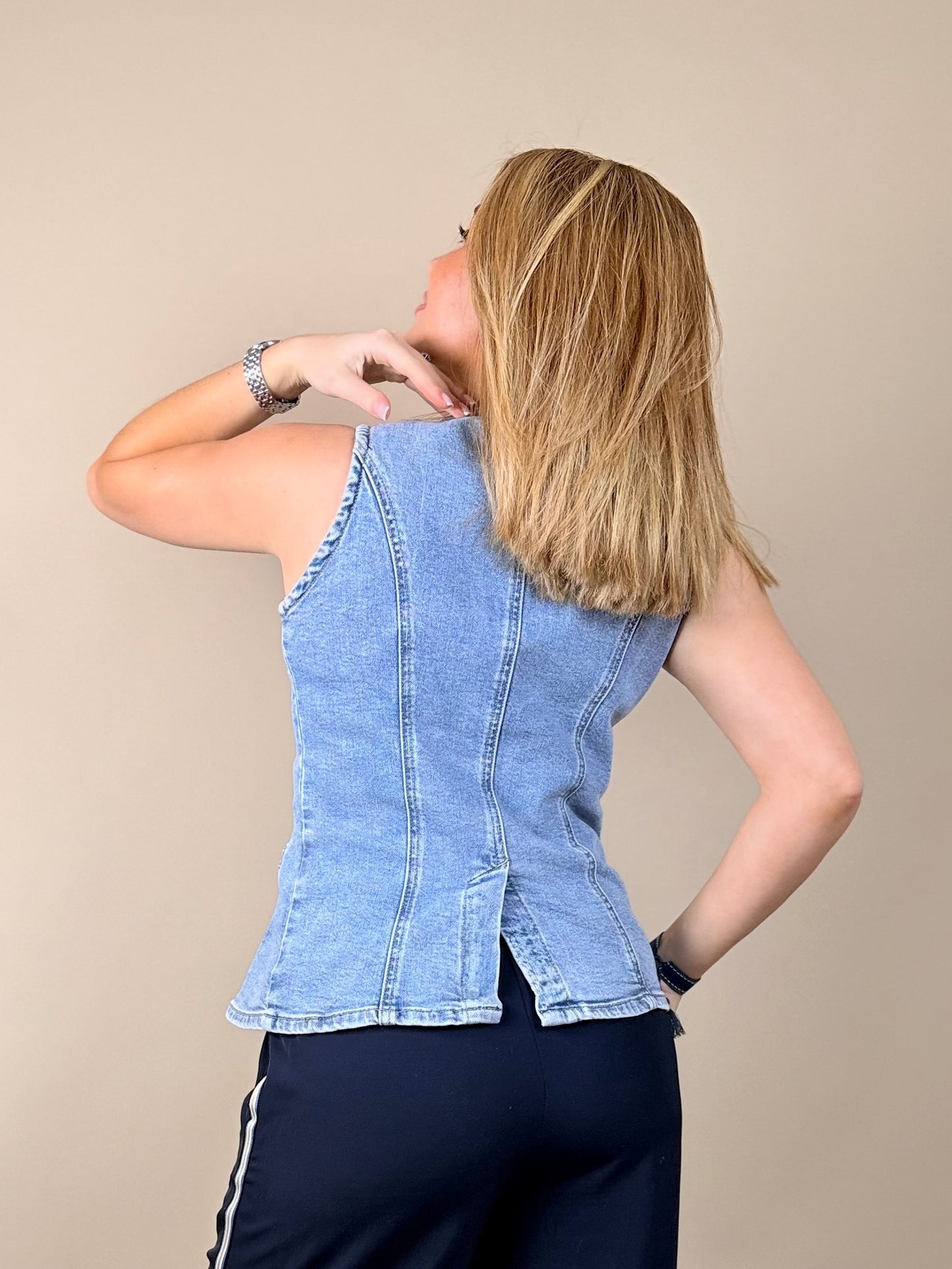 Haut Sans Manches en Jean