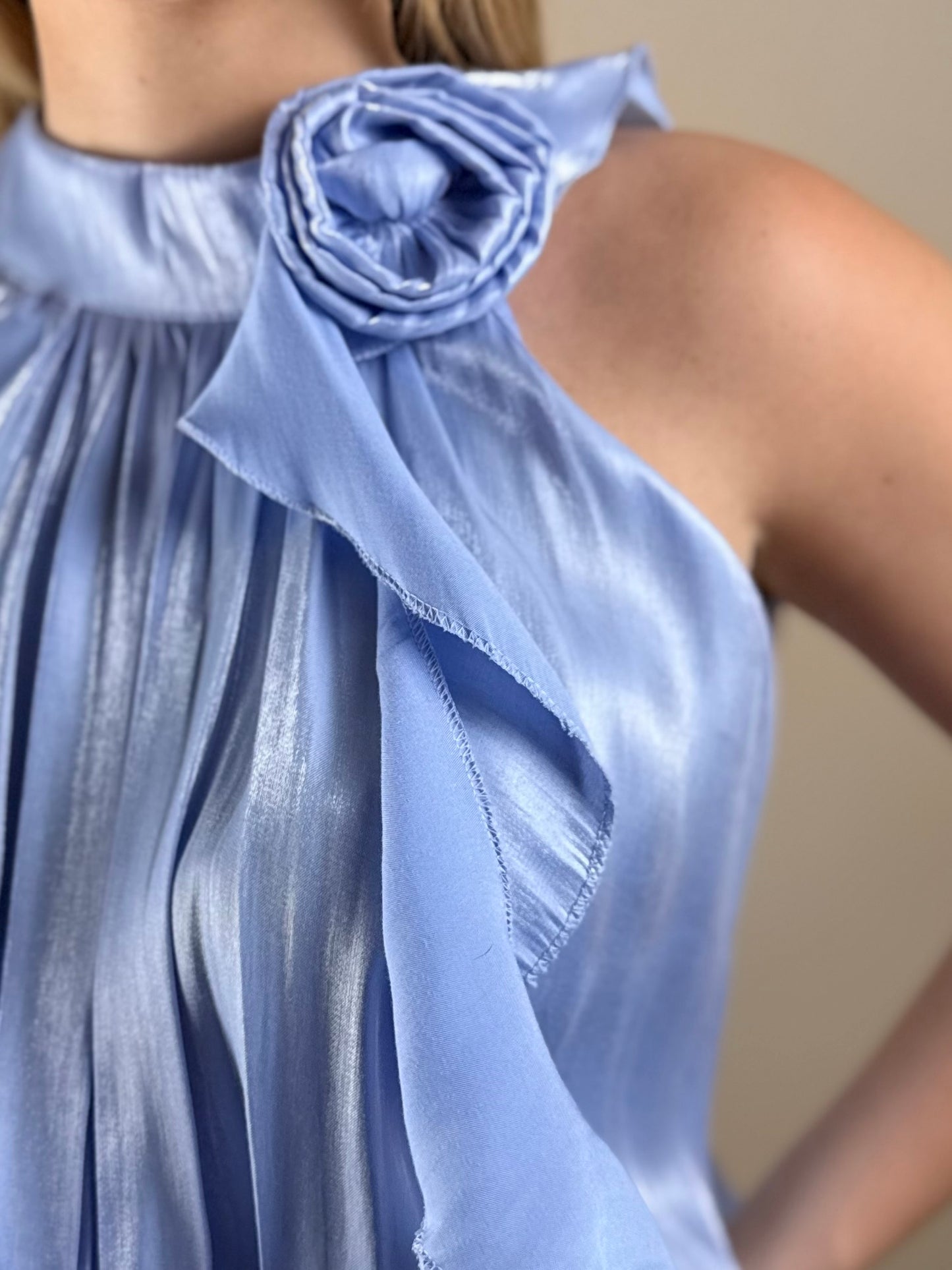 Robe Bleu Ciel Brillante