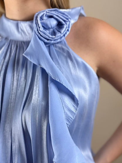 Robe Bleu Ciel Brillante