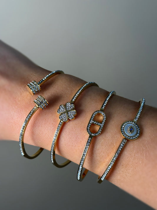 Bracelet Rigide Motif & Strass