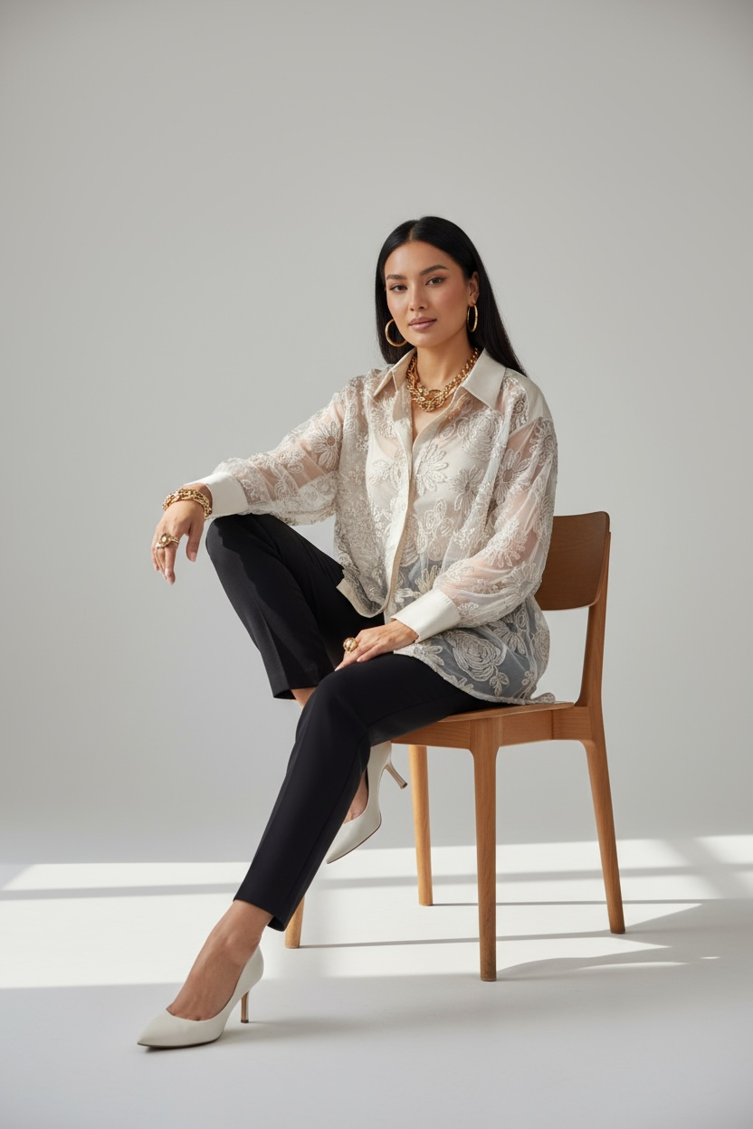 Chemise en Dentelle Sophistiqué