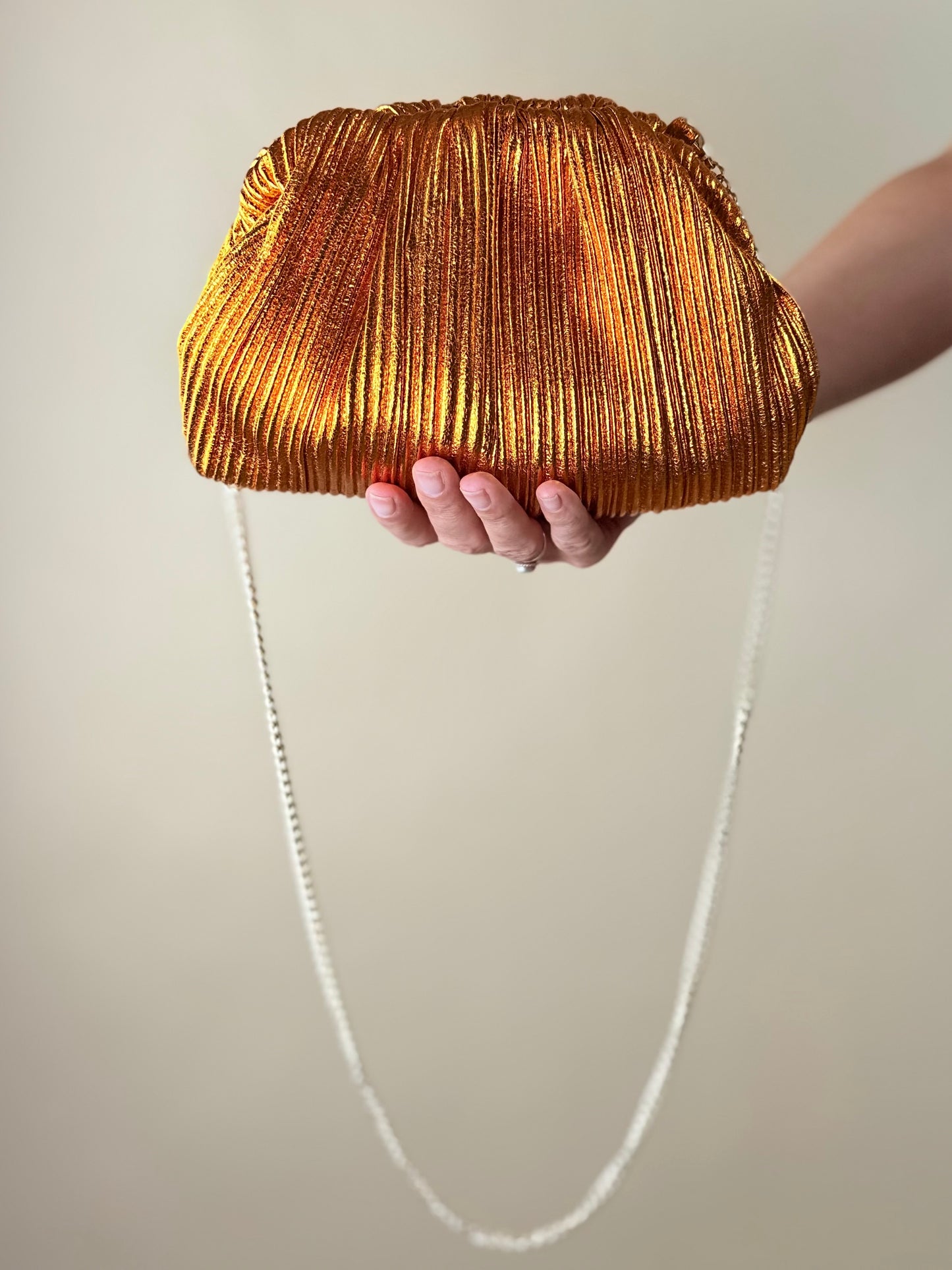 Pochette Plissé Orange