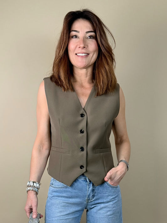 Gilet Sans Manche Structuré