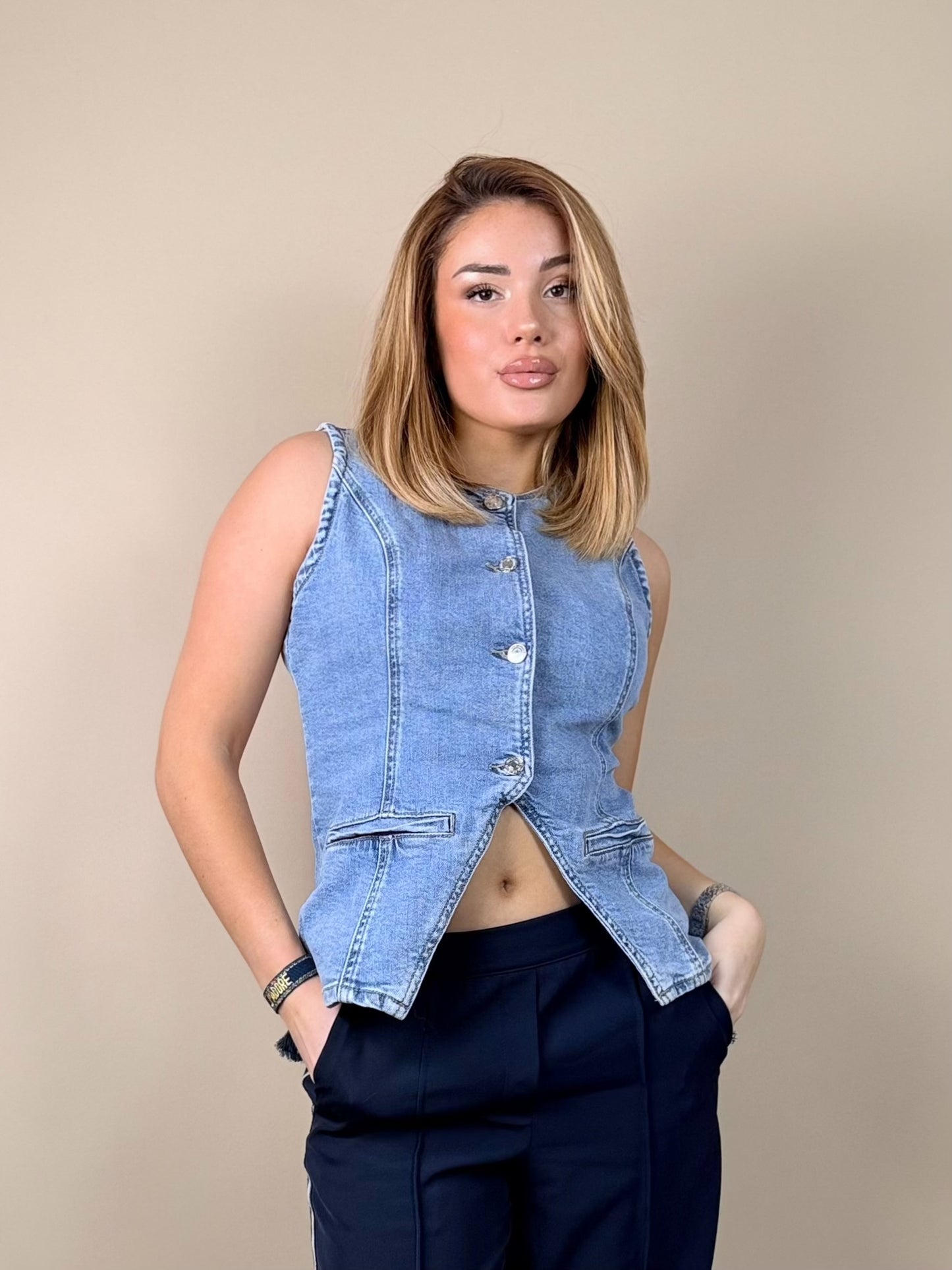 Haut Sans Manches en Jean