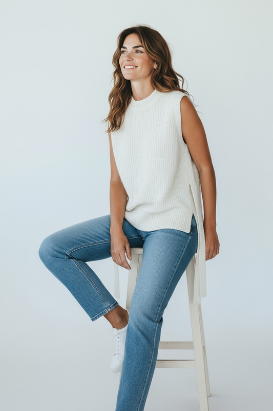 Gilet Sans Manche à Noeud