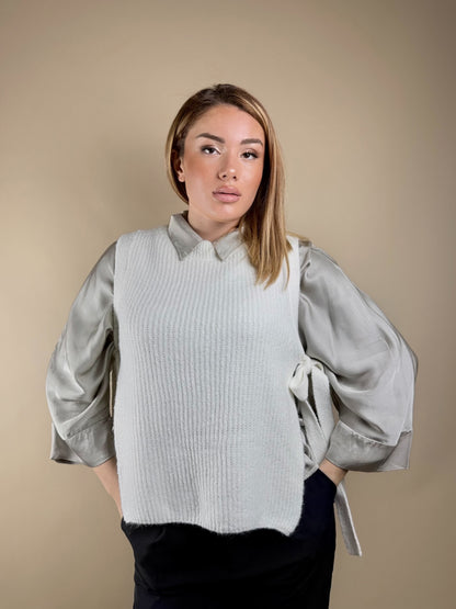 Gilet Sans Manche à Noeud