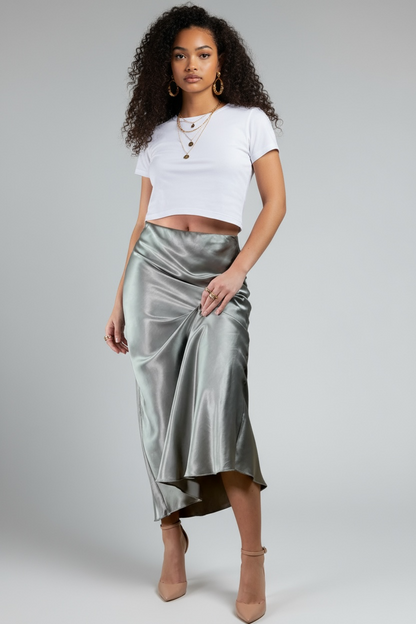 Jupe Longue Satinée