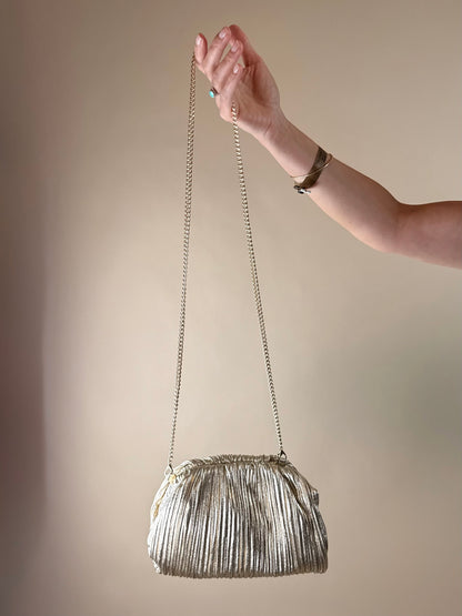 Pochette Plissé Dorée