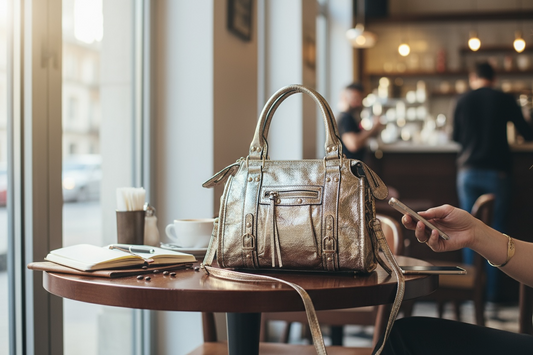 Sac à main métallisé