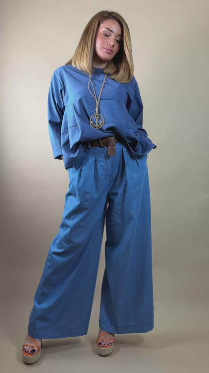 Pantalon en Jean Fluide